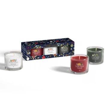 Yankee Classic Festive Filled Votives Gift Set Navy Box