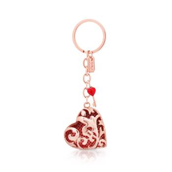 Tipperary Crystal Rose Gold Heart Keyring