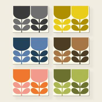 Tipperary Crystal Orla Kiely Set of 6 Placemats Block Flowers