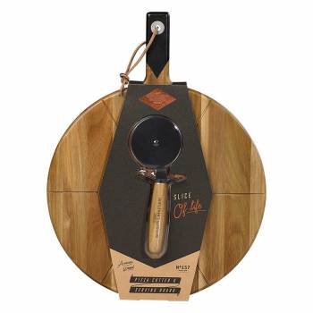 Pizza Cutter And Serving Board