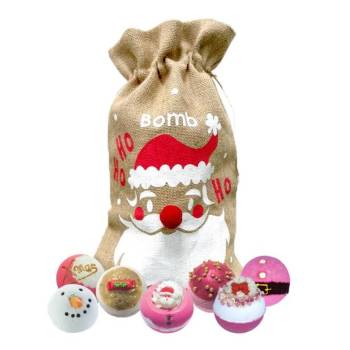 Ho Ho Ho Santa Hessian Sack Gift Set