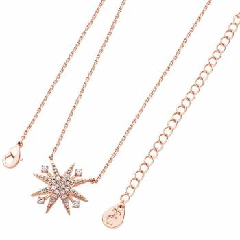 Tipperary Crystal Star Bright Rose Gold Pendant