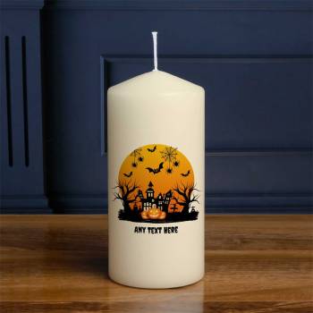 Haunted Castle - Halloween Personalised Candle