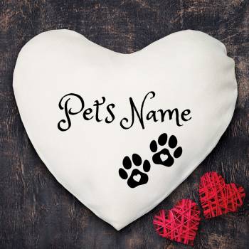 Pet's Name - Heart Shaped Cushion