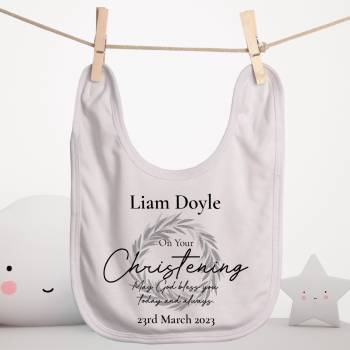 On your Christening - Personalised Baby Bib