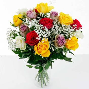 The Parisian Mixed Roses Fresh Flowers Bouquet