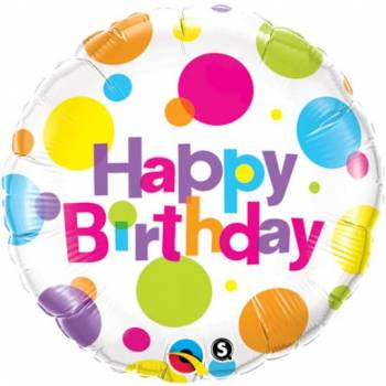 Happy Birthday Big Polka Dots Balloon in a Box