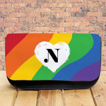 Any Initial Rainbow - Make-Up Bag/Pencil Case