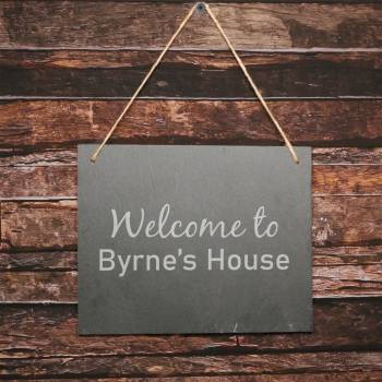 Any Text - Personalised Large Hanging Slate
