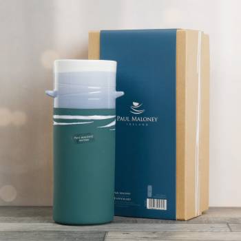 Paul Maloney Pottery Teal Large Cylinder Vase - Tipperary Crystal