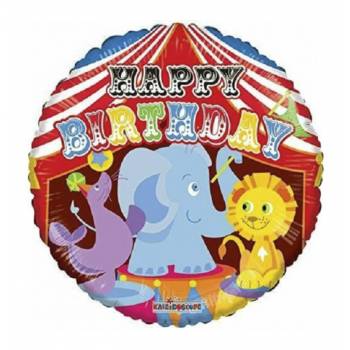Happy Birthday Circus Animals Balloon in a Box