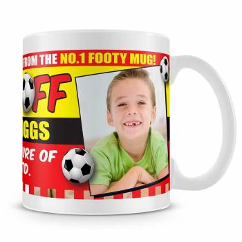 Kickoff Football Personalised Photo Mug