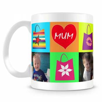 Mum Personalised Three Photo Mug