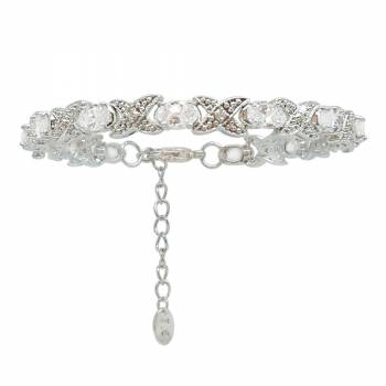 Tipperary Crystal Silver Bracelet X&O