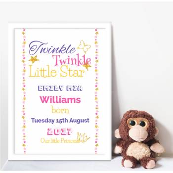 Little Star Baby Personalised Poster