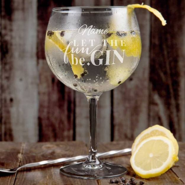 Any Name Let The Fun BeGIN Personalised Gin Glass