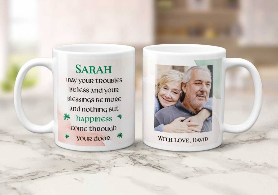 Irish Blessing Any Message And Photo - Personalised Mug