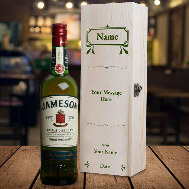Any Text - Personalised Whiskey Wooden Box