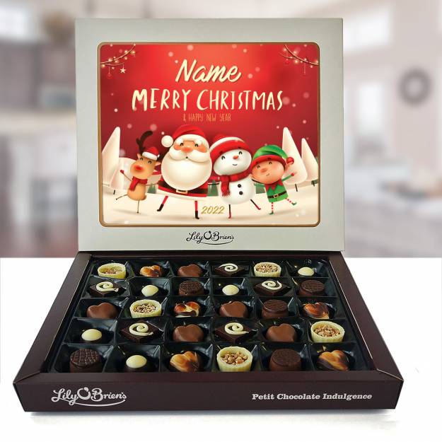 Any Name Merry Christmas - Personalised Chocolate Box 290g