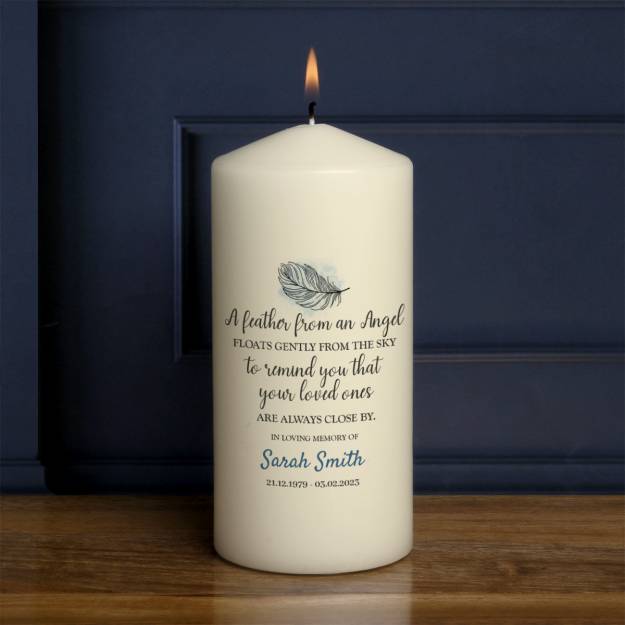 Memorial Poem On Angel's Wings - Personalised Candle_DUPLICATE