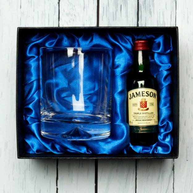 Any Message - Miniture Jameson & Whiskey Glass in Presentation Box