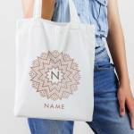 Initial And Any Name Personalised Tote Bag