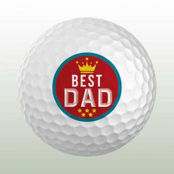 Best Dad Personalised Golf Balls - Set of 3 Balls