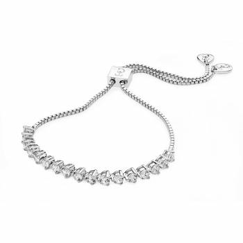 Tipperary Crystal Round Tennis Bolo Bracelet Silver