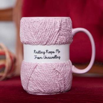 Knitting Keeps Me From Unravelling Mug