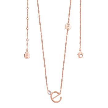 Letter E Rose Gold Pendant