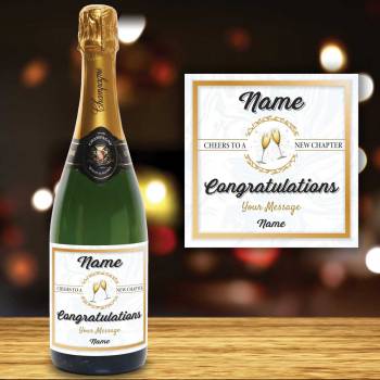 Cheers To A New Chapter Congratulations Personalised Champagne