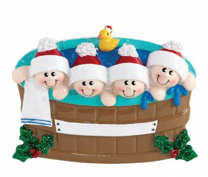 Personalised Christmas Ornament Hot Tub Heaven- 2,3 4 or 5
