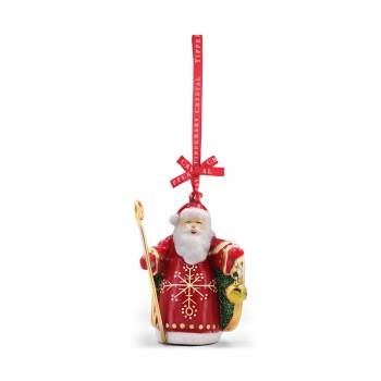 Tipperary Porcelain Santa With Staff Christmas Decoration