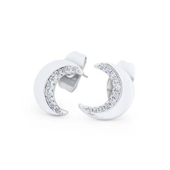Tipperary Half Moon Stud Silver Earrings