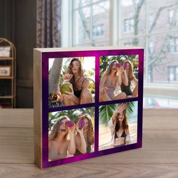 Any 4 Photos (5 different styles) - Wooden Photo Blocks