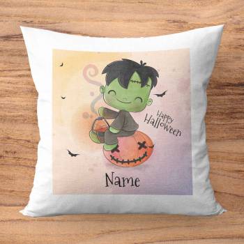Happy Halloween Frankenstein - Halloween Personalised Cushion Square