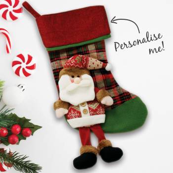 3D Santa Personalised Christmas Stocking
