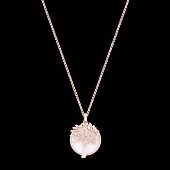 Tipperary Crystal Tree of Life & Mother of Pearl Moon Rose Gold Pendant