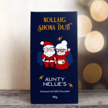 Nollaig Shona Irish Milk Chocolate Bar 90g - Aunty Nellies