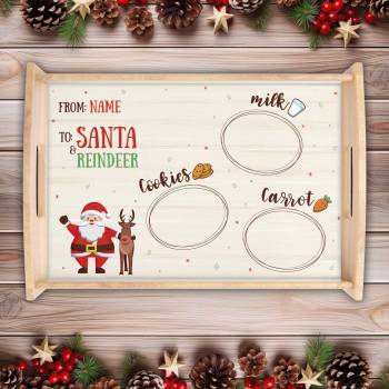 To Santa and Reindeer - Personalised Serving Tray