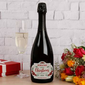 Any Name Merry Christmas - Personalised Prosecco