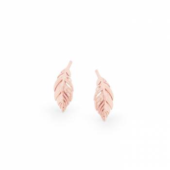 Tipperary Crystal Feather Mini Stud Earrins RG