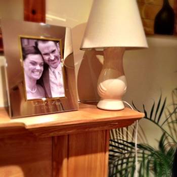 Silver Plated Frame - Engraved With Your Message 5 x 7