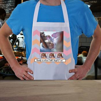 Family is where I laugh, talk & eat - Personalised Apron