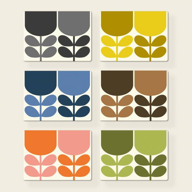 Orla Kiely Set of 6 Placemats Block Flowers