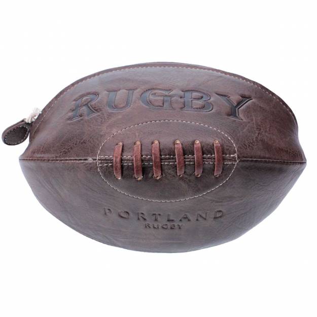 Heritage Vintage Leather Look Rugby Washbag
