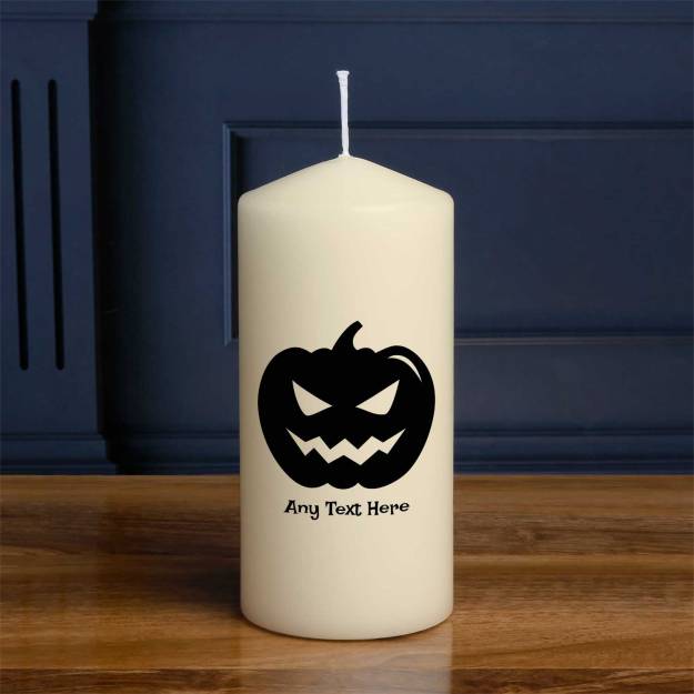 Pumpkin Silhouette - Personalised Candle