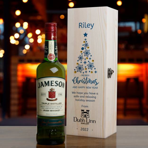 Merry Christmas - Personalised Corporate Wooden Box