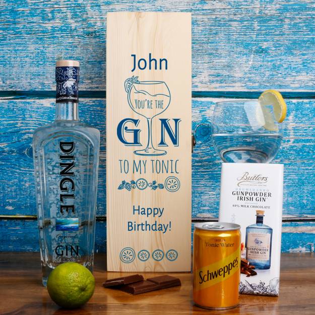 You are the Gin to my Tonic, Dingle Gin - Personalised Gin Box