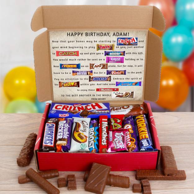 The Personalised Happy Birthday Novelty Chocolate Hamper